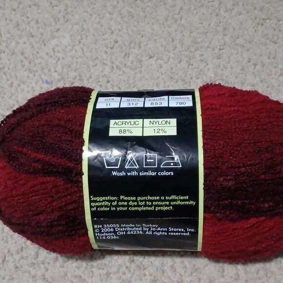SENSATIONS Rainbow Boucle Yarn, NWT w/ Crochet Hooks - Picture 6 of 6